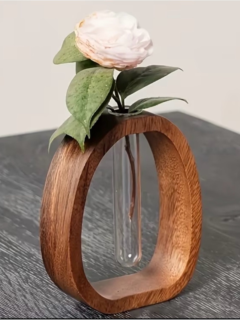 NEW Small Wood Flower Vase